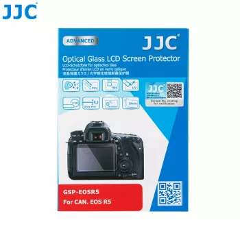 Protection d'écran en verre trempé JJC pour Canon EOS R5 (9H, 0,3 mm, 2,5D, transparent)