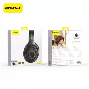 Casque sans fil Bluetooth 6.0 AWEI AT30, noir