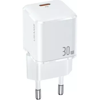 Chargeur mural USAMS T45 Mini 30W USB-C PD3.0 blanc CC148TC02 (US-CC148)