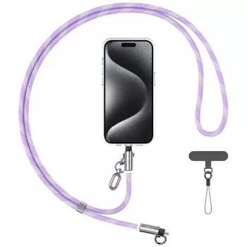 Câble USAMS SJ746 30W USB-C vers Lightning avec dragonne pour téléphone, 1,2 m, violet