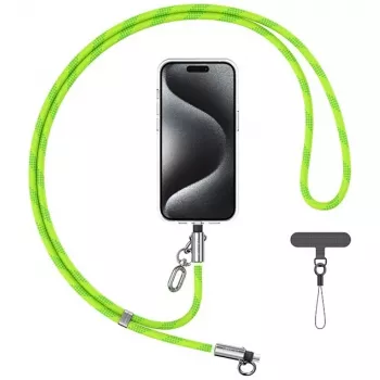 Câble de charge USAMS SJ746 30W USB-C vers Lightning avec dragonne 1,2 m vert