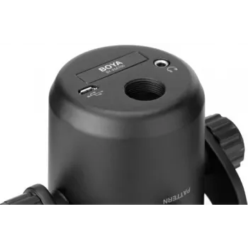 Microphone à condensateur USB BOYA BY-PM700 avec 4 directivités, monitoring sans latence, pied intégré