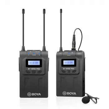Système de microphone-cravate sans fil UHF double canal BOYA BY-WM8 Pro-K1