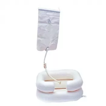 REH RF-961 Bassin de lavage de cheveux gonflable et kit de douche pour personnes alitées et soins aux personnes âgées