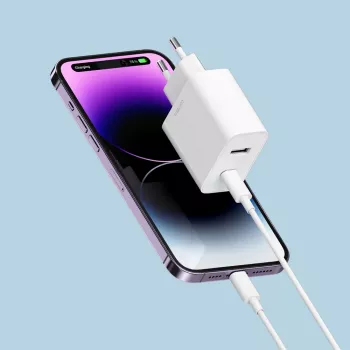 Chargeur secteur GaN Cuktech A19 30W USB-A + USB-C - blanc