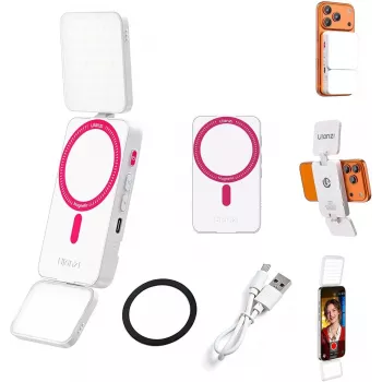 Lampe selfie LED MagSafe ULANZI GL01 GlowUp pour iPhone – 2500K-9000K CRI 97 blanche
