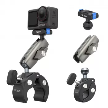 Pince à bras magique TELESIN pour DJI Osmo Action 5 Pro/4/3, Osmo 360, GoPro, Insta360 – S3-HBM-14-TDJ