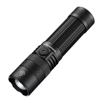 Lampe torche LED rechargeable SUPERFIRE F1-S 1500 lumens avec zoom télescopique, 5 modes, IP44, noire
