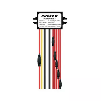 INNOVV Power Hub 3 - Répartiteur d'alimentation 12V étanche pour 5 appareils avec protection de batterie et fusibles