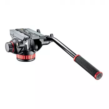 Tête vidéo fluide Manfrotto MVH502AH avec embase plate, charge utile 4 kg, embase 75 mm, noire