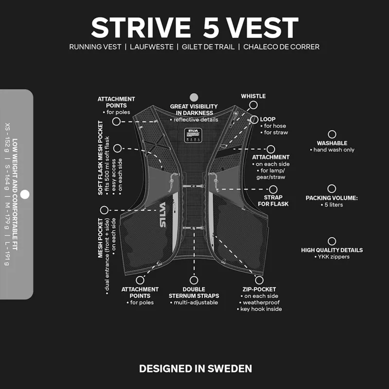 Gilet de course Silva Strive 5 vert XS