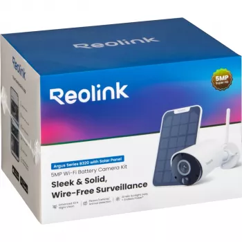 Caméra de surveillance sans fil Reolink Argus Eco B320 5MP avec panneau solaire