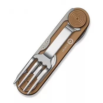 Couteau pliant CIVIVI Partake manche G10 Coyote Brown, lame Drop Point en acier Nitro-V