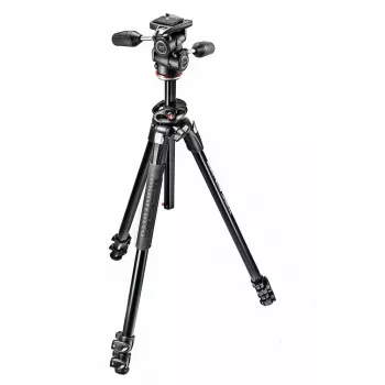 Trépied Manfrotto 290 Dual aluminium 3 sections avec rotule 3 axes MK290DUA3-3W