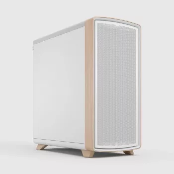 Boîtier moyen tour ATX Fractal Design Summit Chalk White Solid, blanc/bois