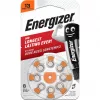 Piles pour appareils auditifs Energizer zinc-air taille 13 (AZ13DP8 TL8)