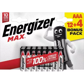 Piles alcalines Energizer Max Micro AAA 1,5 V, lot de 16 (E303341000)