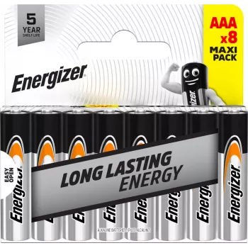Energizer Everyday AAA/LR03 Piles alcalines, lot de 8 (DHP8)