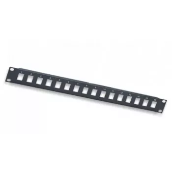 Intellinet 24-Port Keystone Patch Panel, 19 inch 1U, Unloaded, Black (513593)