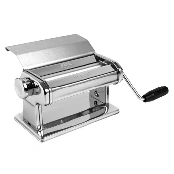 Marcato Atlas 180 Slide Pasta Machine, Chrome Steel, 10 Thickness Settings, Fettuccine & Tagliolini Cutters, Manual