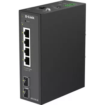 Switch industriel administrable intelligent D-Link DIS-210G-06 avec 4 ports Gigabit Ethernet et 2 emplacements SFP