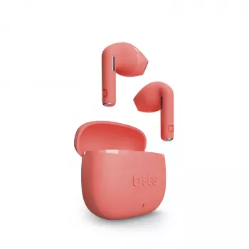 Écouteurs true wireless stéréo SBS TEEARTWSGOPODSR avec boîtier de charge, Bluetooth 5.0, commande tactile, rouge