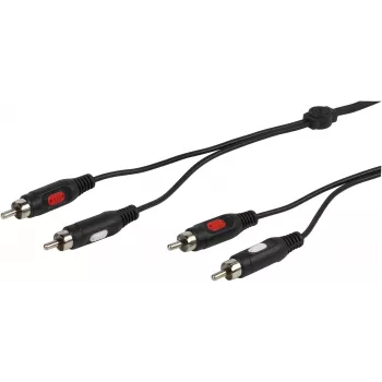 Câble audio Vivanco 2xRCA vers 2xRCA 2,5 m (VVA2RCA25MMK)
