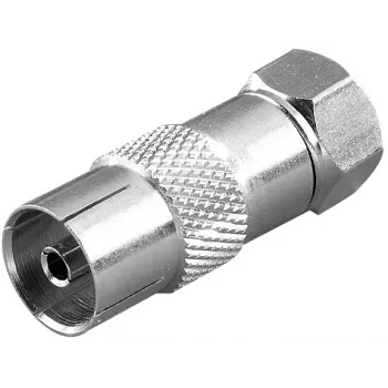 Adaptateur Vivanco fiche F vers prise coaxiale (VVSATCOAXSATMF)