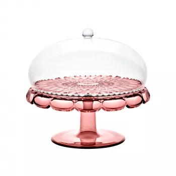 Guzzini Vanity présentoir à gâteau avec cloche, mauve, 30 cm