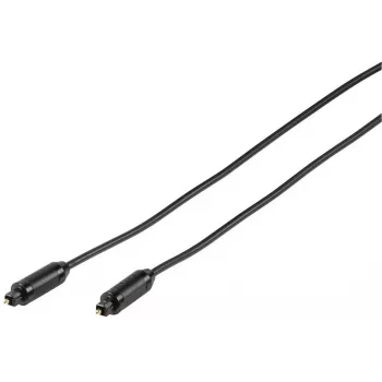 Vivanco câble optique Toslink, plaqué or, mâle-mâle, 2 m, noir (VVATOSL20K)