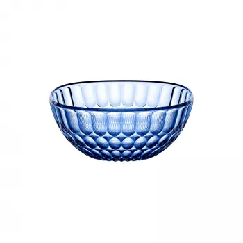 Guzzini Vanity bol 25 cm Denim Blue – saladier de service et décoratif transparent en SAN, 2,5 l