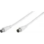 Vivanco câble d'antenne coaxial, mâle-femelle, 75 Ohm, blanc (VVAN150MFW)