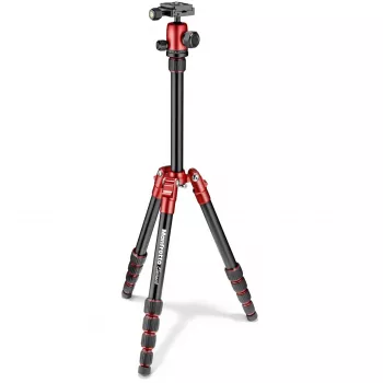 Manfrotto Element Traveller trépied aluminium 5 sections avec rotule, rouge