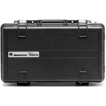 Valise rigide à roulettes Manfrotto Pro Light Reloader Tough H-55 pour matériel photo, IP67 étanche et anti-poussière, serrure TSA, format cabine, noir