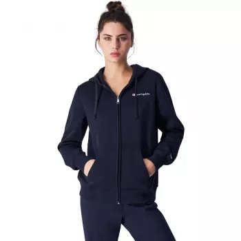 Sweat à capuche à zip intégral Champion 117531 BS501, bleu marine, taille S