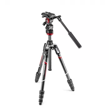 Manfrotto MVKBFRTC-LIVE kit trépied vidéo en fibre de carbone avec tête fluide Befree Live