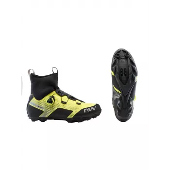 Northwave Celsius XC Winter MTB Cycling Shoes Black/Yellow Fluo