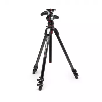 Trépied en fibre de carbone Manfrotto MK055CXPRO33WQR à 3 sections avec rotule 3D XPRO