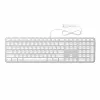 Clavier filaire rétroéclairé Satechi Slim LX3 avec pavé numérique, USB-C/USB-A, commutateur de mode Mac/Windows, argent
