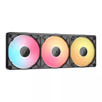 Lot de trois ventilateurs RGB PWM 120 mm CORSAIR iCUE Link RX360 II Unified Frame - noir