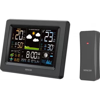 Sencor SWS 4500 station météo noir / écran LCD couleur / capteur sans fil
