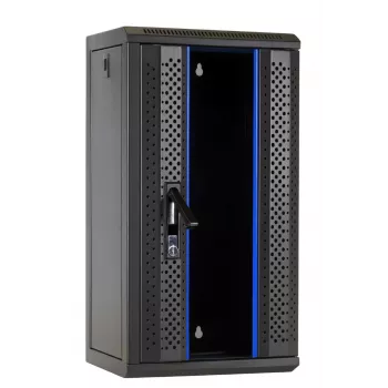 Armoire serveur murale DSIT DS10-3312 12U 10 pouces avec porte vitrée, 312x310x618 mm, noire
