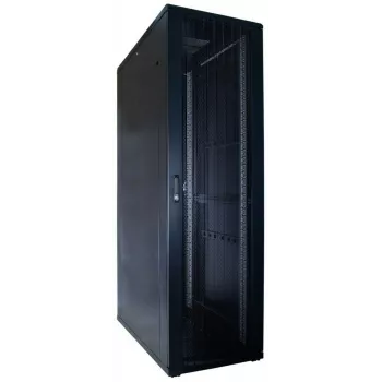 Armoire rack serveur DSIT 42U 19 pouces avec porte avant perforée, 600x1200x2000 mm, noire