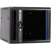 DSIT DS6609 9U Wall-Mount Server Cabinet with Glass Door, 600x600x501 mm, Black