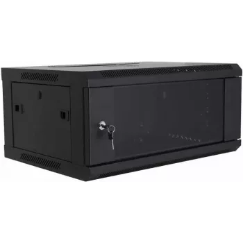 DSIT DS6404 armoire serveur murale 4U avec porte vitrée, 600x450x280 mm, noir