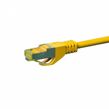 DSIT câble réseau patch RJ45 Cat.7 S/FTP PiMF, 10 m, jaune, 10Gbps, 600MHz, LSZH