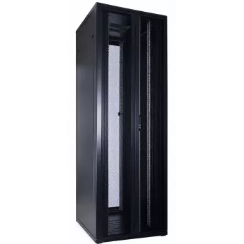 Armoire rack serveur DSIT 47U 19 inch avec doubles portes perforées avant et arrière, 800x1000x2250 mm, noir