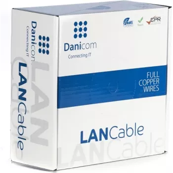 Câble Gigabit extérieur DSIT DANICOM CAT5e FTP 100m plein PE noir