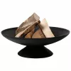 Brasero extérieur en fonte Fire Bowl L, 60 cm rond, pour bois et charbon de bois, noir