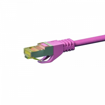 Câble patch réseau DSIT Cat.7 S/FTP RJ45, PiMF, rose, 1,5 m